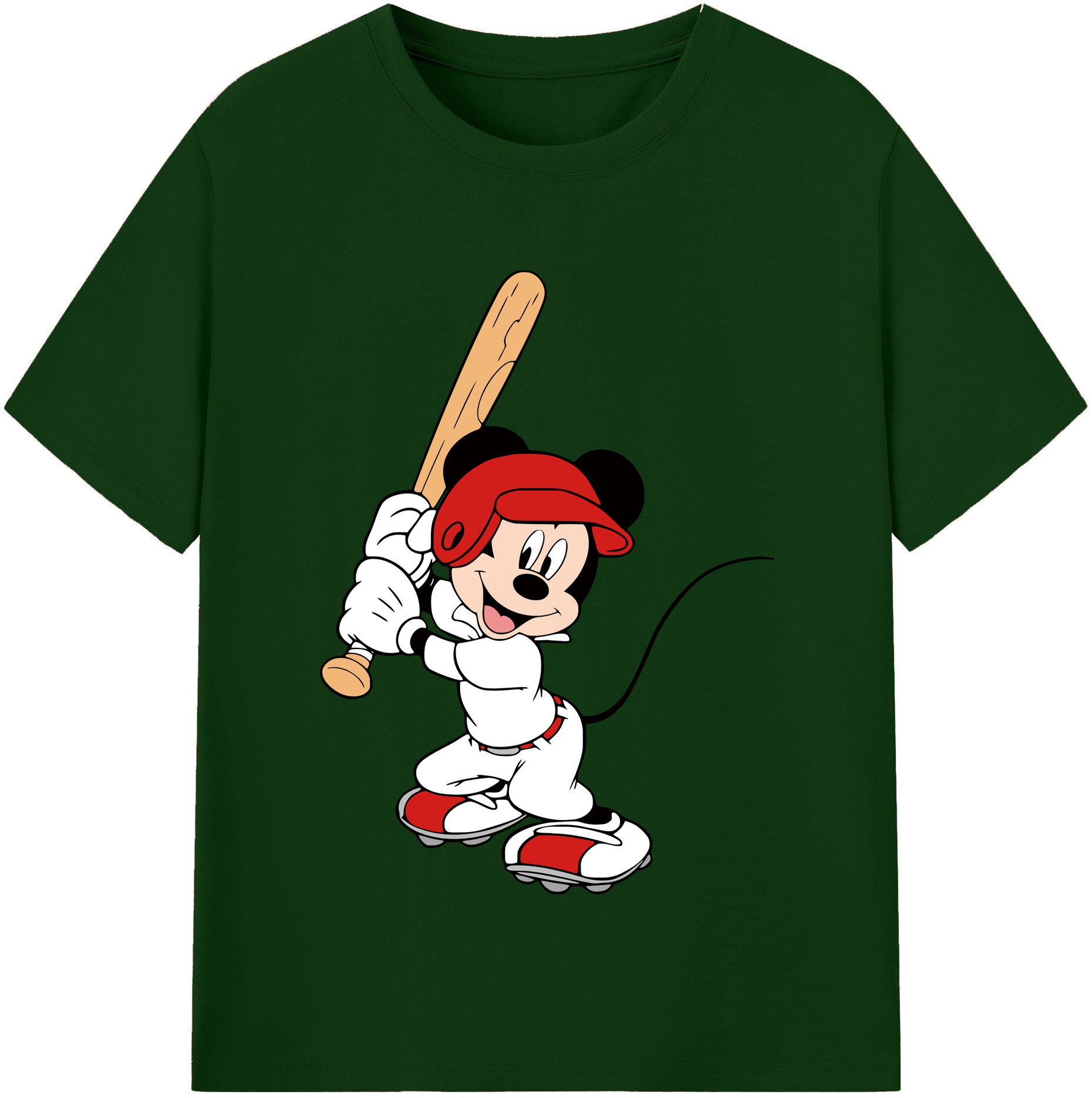 （画像用） ミッキーマウス Mickey Mouse 綿100％半袖Tシャツ（フロントプリント）